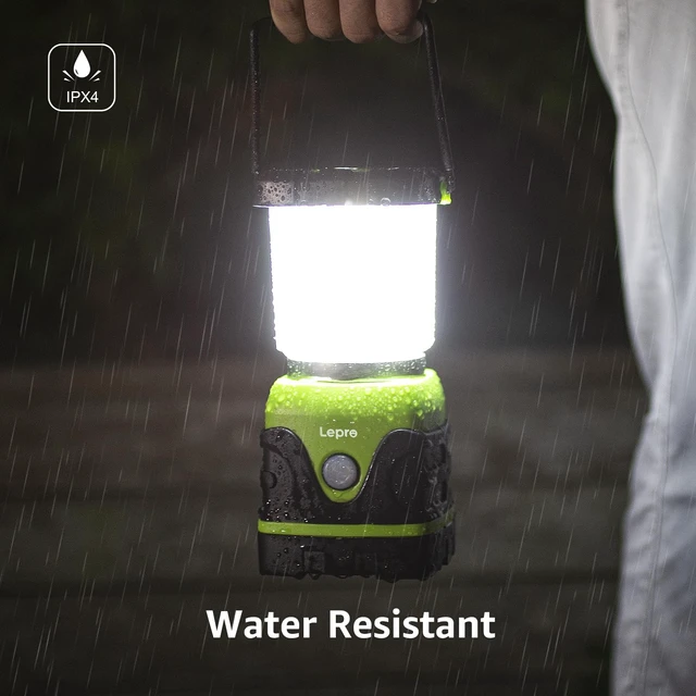 Alt view image 6 of 7 - Lepro 1500LM Battery Powered LED Camping Lantern with 4 Light Modes | Waterproof Tent Light, Camping Essentials, Lantern Flashlight for Camping, Emergency Light, Power Outages, Not Rechargeable