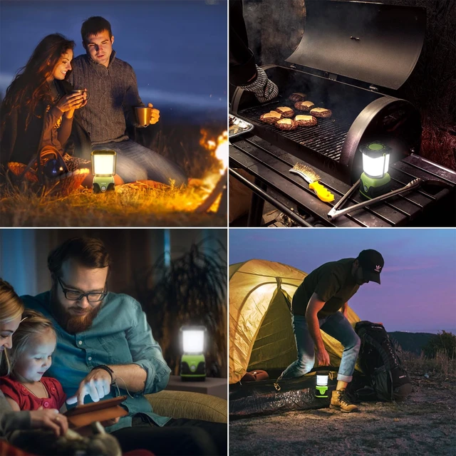 Alt view image 7 of 7 - Lepro 1500LM Battery Powered LED Camping Lantern with 4 Light Modes | Waterproof Tent Light, Camping Essentials, Lantern Flashlight for Camping, Emergency Light, Power Outages, Not Rechargeable