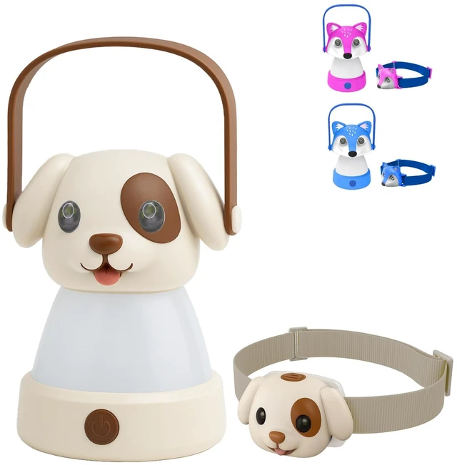 Main image of KidzAdventure Kids Camping Essentials LED Kids Lantern and Rechargeable Kids Headlamp Set | Multiple Purposes Kids Nightlight/Flashlight Toys Holiday, Halloween N Birthday Gifts for Toddlers