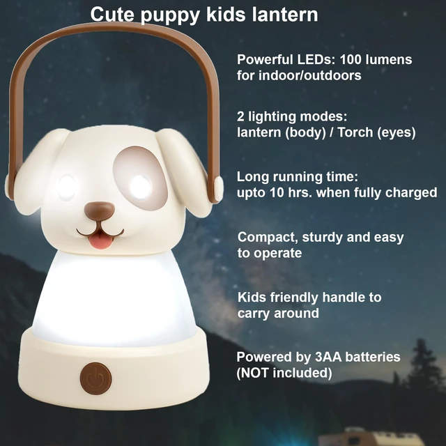 Alt view image 2 of 7 - KidzAdventure Kids Camping Essentials LED Kids Lantern and Rechargeable Kids Headlamp Set | Multiple Purposes Kids Nightlight/Flashlight Toys Holiday, Halloween N Birthday Gifts for Toddlers