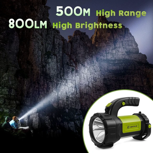 Alt view image 3 of 7 - AlpsWolf Camping Lantern Rechargeable, 2 Pack Same LED Flashlight Spotlight Lantern with 800LM, 3600 mAh, Portable Bright Camping Light for Emergency Hurricane, Outdoor Hiking Power Outages