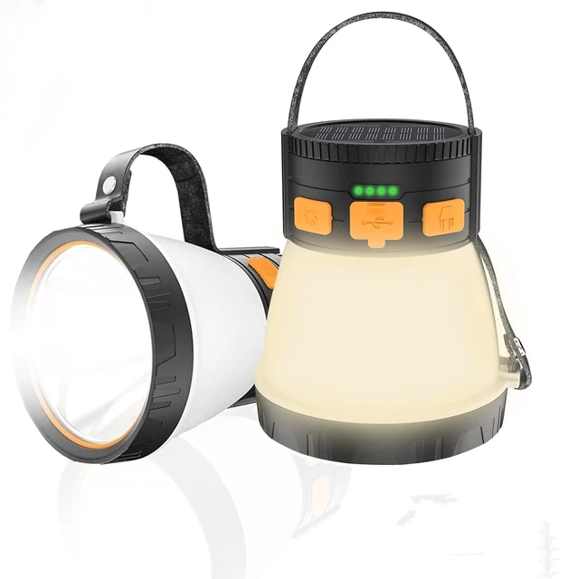 Main image of 2 Pack 1500LM Camping Lantern Rechargeable, LED Camping Lantern Flashlight | Solar Lantern, 7500mAh Power Bank, Waterproof, 8 Light Modes, Lanterns for Power Outages, Hurricane Emergency