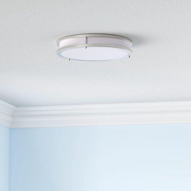 Alt view image 2 of 7 - 36W LED Ceiling Lights 3600lm Super Bright, Flush Mount Light Fixtures | Dimmable, 6500K/5000K/4000K/3000K/2700K Adjusted Modern Ceiling Lights 2PACK, 13in Ceiling Lamps for Bedroom Kitchen, Nickle