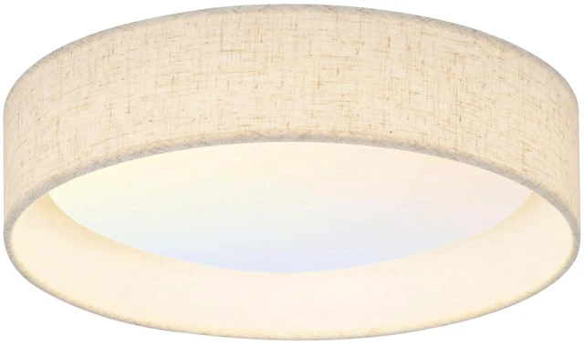 Main image of HILUXIA Modern Linen LED 13 Inch Ceiling Light Fixture with 24W 5CCT, Flush Mount Low Profile Room Lamp, Dimmable Minimalist Lighting for Bedroom, Kitchen, Hallway, Closet, Entryway