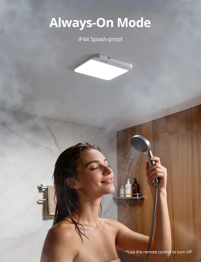 Alt view image 6 of 7 - Bojim Magnetic Rechargeable Battery Operated Motion Sensor Ceiling Light | Magnetic Wireless Lights IP44 Waterproof & Dimmable 3CCT No Wiring for Closet Bedroom Pantry Garage