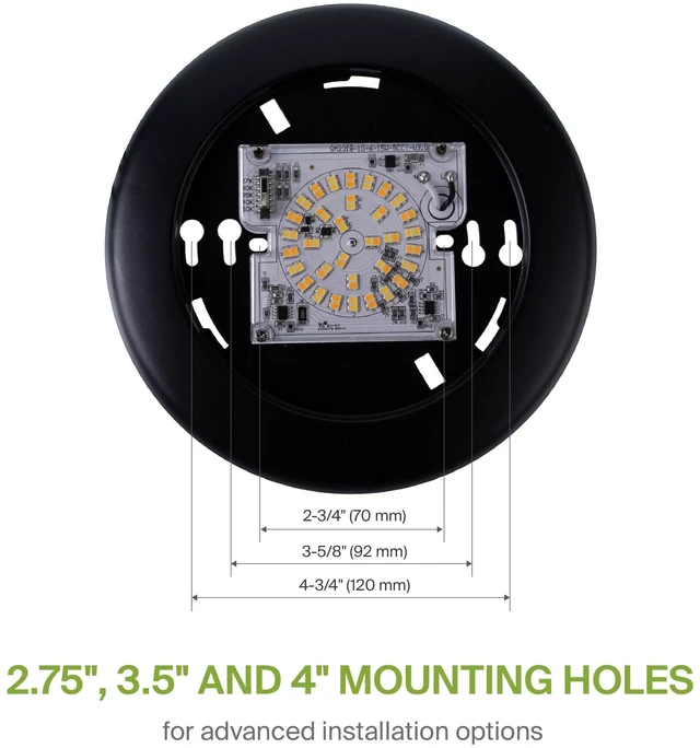 Alt view image 5 of 7 - ASD 12 Pack Black LED Disk Lights 6 Inch, 5CCT Flush Mount Ceiling Light | 15W 2700K-5000K 1245LM Dimmable Surface Mount Disk Light, 6 Inch LED Ceiling Light, Low Profile Disc Lights, UL Energy Star