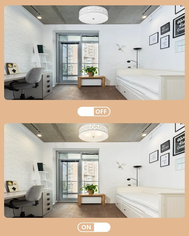 Alt view image 3 of 6 - VICNIE 2-Light Flush Mount Ceiling Light, 12 inch Modern Close to Ceiling Light Fixture with White Metal and Frosted Glass Shade for Hallway, Kitchen, Bedroom(2 PK)