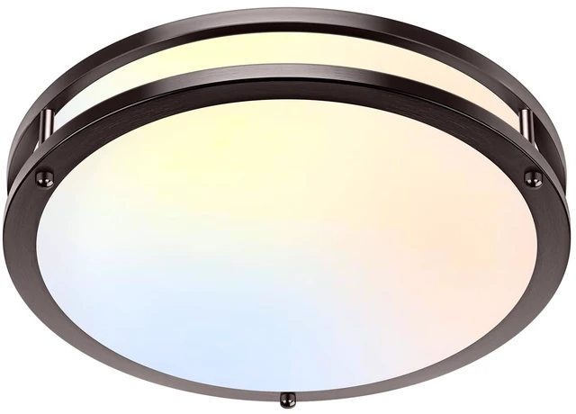 Main image of 1-Pack 36W LED Ceiling Light, 13inch Oil Rubbed Bronze Flush Mount Light Fixture 3600LM 2700K/3000K/4000K/5000K/6500K Adjustable Ceiling Light, Modern Dimmable Lighting for Kitchen Hallway Bathroom