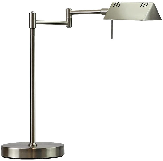 Main image of O'Bright LED Pharmacy Table Lamp, Full Range Dimming, 12W LED, 360 Degree Swing Arms, Desk, Reading, Craft, Work Lamp, ETL Tested, Brushed Nickel