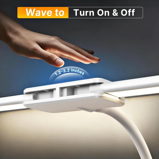 Alt view image 3 of 7 - Syrinx LED Desk Lamp for Home Office, 18W 2000LM Dimmable Light, White | Focused & Wide-Area Dual-Light, 360° Gooseneck, 5 Color Temp & 10 Brightness, Flicker-Free Eye-Caring Light for Study & Craft