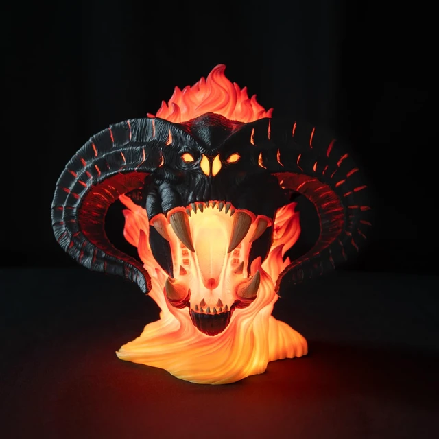 Alt view image 7 of 7 - Grupo Erik Lord of the Rings Lamp Balrog Collector Edition, LOTR Gifts | LOTR Merchandise - Lord of The Rings Decoration - USB and Battery Powered Official Product - Balrog Figure