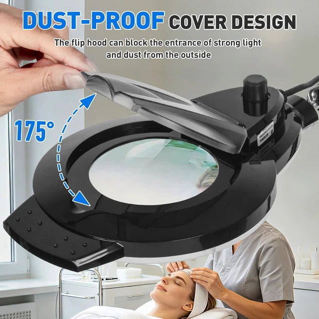 Alt view image 7 of 7 - KIRKAS LED Magnifying Lamp with Clamp, 2,200 Lumens Dimmable 28in 12X | Magnifying Glass with Light for Repair Reading Craft Needlework Hobby Workbench Magnifier Dust Cover Adjust Swivel Arm
