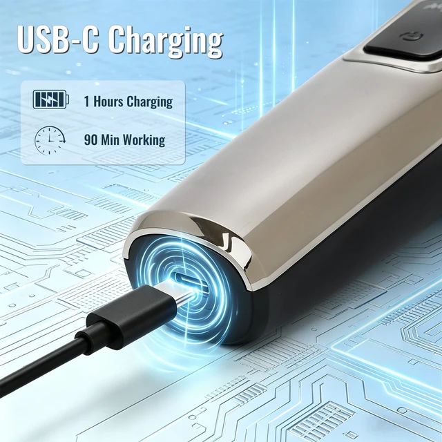 Alt view image 7 of 7 - 4-in-1 Electric Razor for Men, 9999 RPM High-Speed Electric Shaver, 5D Floating Head Shavers for Men, 90Min Long-Lasting, IPX7 Waterproof, LED Display, Beard Trimmer for Sensitive Skin Care