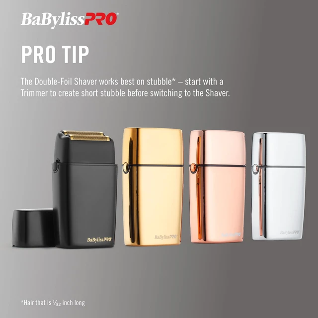 Alt view image 4 of 4 - BaBylissPRO Single Foil Shaver, Cordless & Professional, 5-hr Runtime | Gentle mens electric razor offers an extra-close shave with its high-speed motor, titanium foil, auto-shutoff & 5-hr runtime