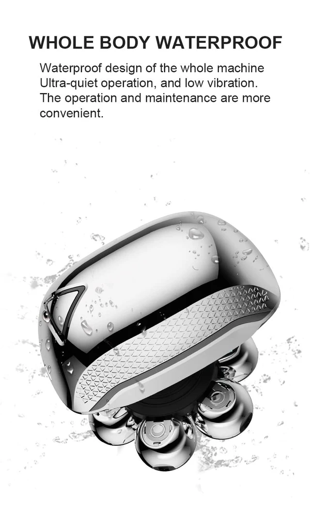 Alt view image 5 of 7 - Sbaill Head Shavers for Bald Men - Electric Head Shavers for Men - Wet & Dry IPX7 Waterproof Cordless Electric Razor for Men, 6-in-1 Rotary Shaver Grooming Kit with Nose Beard Trimmer Hair Clipper
