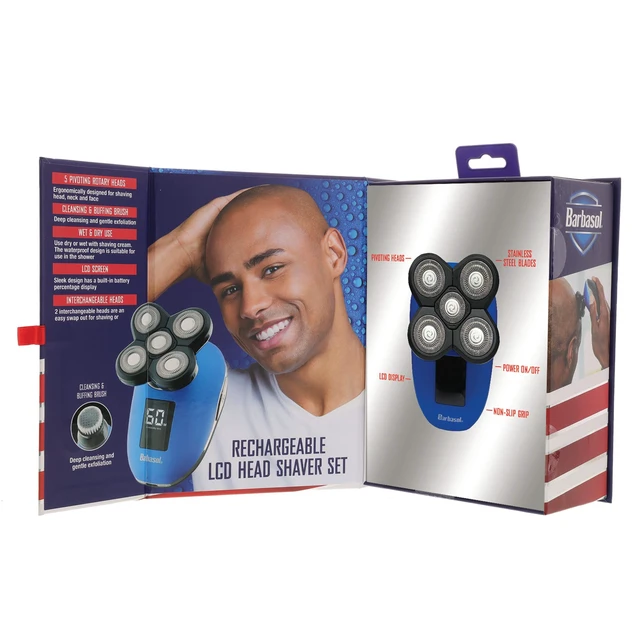 Alt view image 3 of 5 - Barbasol Rechargeable LCD Head Shaver