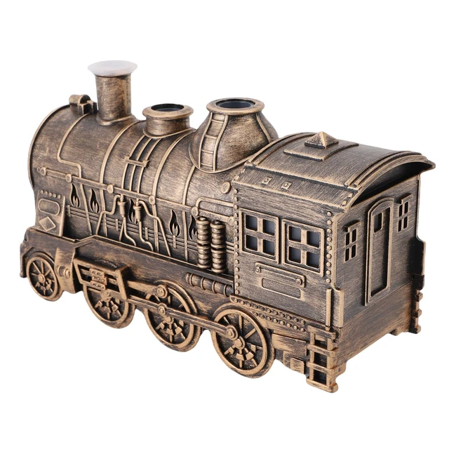 Alt view image 4 of 7 - 300ml Train Diffusers for Essential Oils, Cool Mist Aromatherapy Humidifier with Dual Nozzles, Quiet Vintage Steam Train Design, 2/8H Timer, for Bedroom, Office, Desktop, Christmas Gift