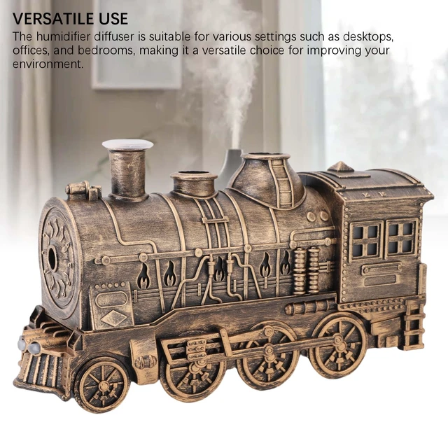 Alt view image 6 of 7 - 300ml Train Diffusers for Essential Oils, Cool Mist Aromatherapy Humidifier with Dual Nozzles, Quiet Vintage Steam Train Design, 2/8H Timer, for Bedroom, Office, Desktop, Christmas Gift