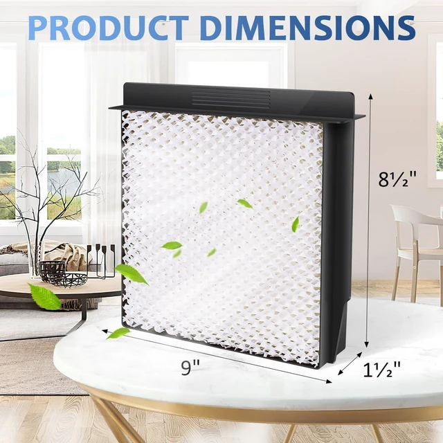 Alt view image 2 of 7 - 1040 Replacement Wick for AIRCARE Essick Air B40 B40-C Humidifier | Replaces 3D6100 5D6700 76D100 CM330ABLK CM330AWHT CM330DBLK CM330DWHT D46720 E35000 E27000 MA0300 MA0500-4 Pack