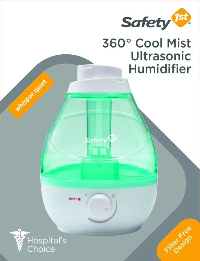 Alt view image 4 of 4 - Safety 1st 360 Degree Cool Mist Ultrasonic Humidifier, Seafoam
