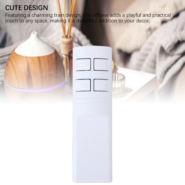 Alt view image 4 of 6 - Train Humidifier Diffuser,300ml Retro Steam Train Humidifier Dual Mist Outlets,Cool Mist Diffuser Train Design to Improve Air for Bedroom Office Desktop (Bronze+Remote Control)