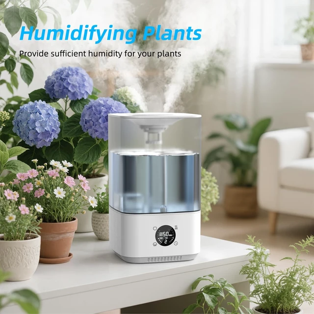 Alt view image 7 of 7 - PKBD 6L Cool Mist Humidifiers for Bedroom, 3-level Adjustable Mist Modes | with 4 Timer Options, Top-Fill & Easy to Clean, Multi-color Night Light, Wide Coverage Quick Humidification, White