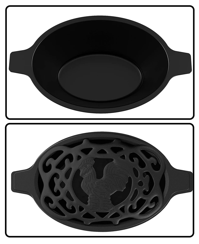 Alt view image 6 of 7 - Fire Beauty Cast Iron Wood Stove Humidifier, Evaporative Kettle Chicken | No Electricity No Filter; 2.3Qt Capacity; Cast Iron; Lattice Lid; Aromatherapy; Anti-Rust; Fits Wood Gas Stoves; Dual Handles