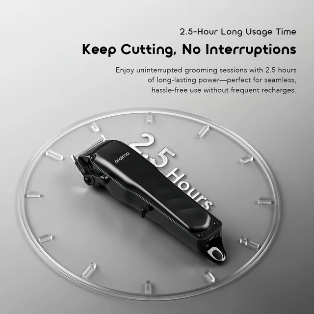 Alt view image 5 of 7 - Oraimo Hair Clippers for Men, Precision T-Blade, Cordless Hair Cutting Kit | 7000 RPM Powerful Motor, 150-Min Runtime, 4 Guide Combs, USB-C Charging, Easy Self-Haircuts