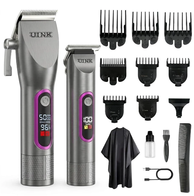 Main image of UINK Professional Hair Clippers and Trimmer Set, Cordless 2-in-1 Combo Kit | Cordless Hair Cutting Styling Set, High Power Motor ,Smart LCD Display, 2-in-1 Combo Kit