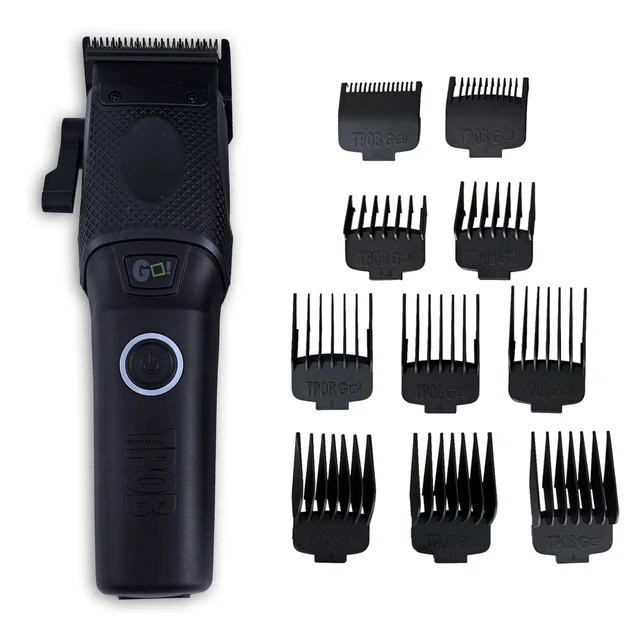 Alt view image 2 of 6 - TPOB GO Professional Barber Hair Clippers for Men - 7000-9000 RPM TORQ Motor with Instant Boost, Graphene Architek Blade, Cordless Hair Cutting Machine with 5-Click Lever & 4-Hour Battery (Black)