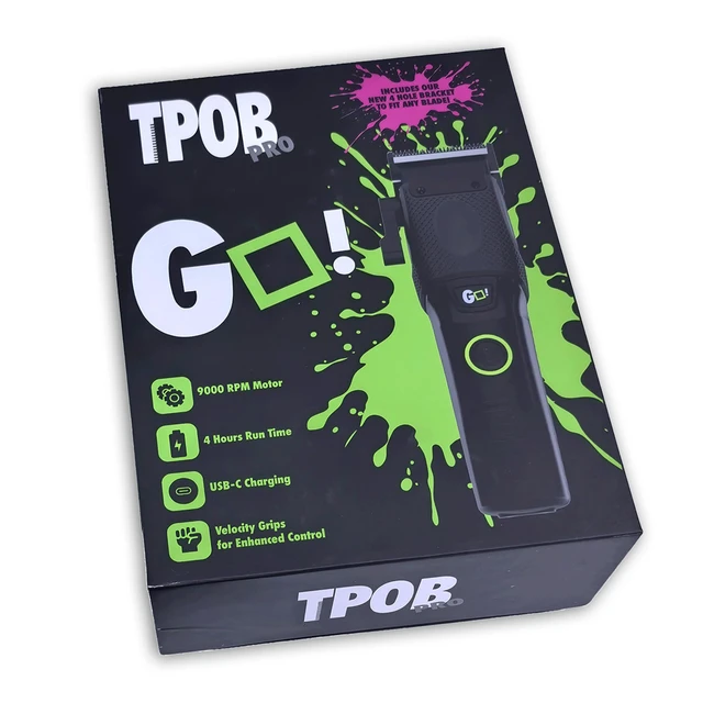 Alt view image 6 of 6 - TPOB GO Professional Barber Hair Clippers for Men - 7000-9000 RPM TORQ Motor with Instant Boost, Graphene Architek Blade, Cordless Hair Cutting Machine with 5-Click Lever & 4-Hour Battery (Black)
