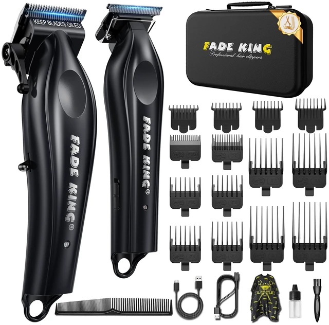 Main image of FADEKING® Professional Hair Clippers and Beard Trimmer for Men,Cordless Barber Clippers and Zero-Gap Trimmer Set with DLC Blade,Ideal Gift for Father,Boyfriend and Husband