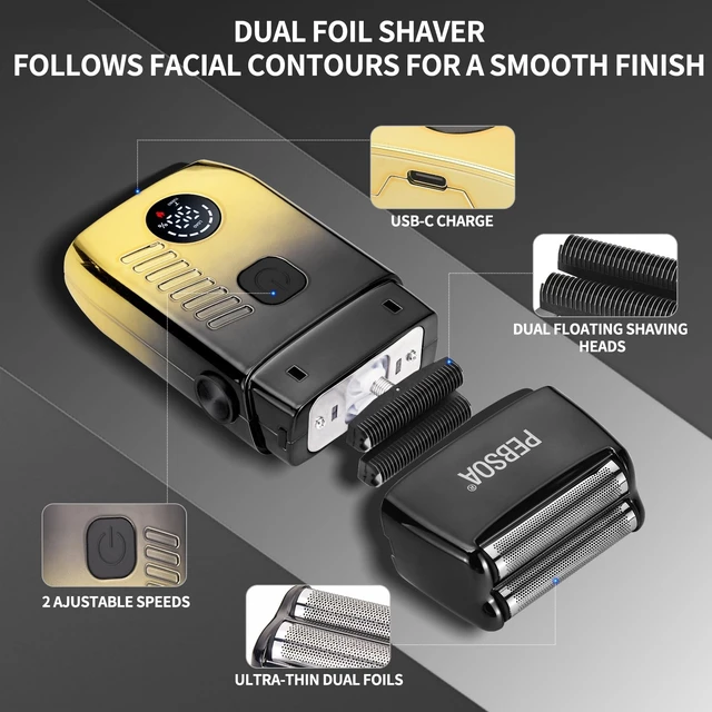 Alt view image 4 of 7 - pebsoa Hair Clippers for Men, 4-in-1 Cordless Grooming Kit with Trimmer | 4-in-1 grooming kit with hair clipper, T-blade trimmer, dual foil shaver and nose trimmer for complete home grooming