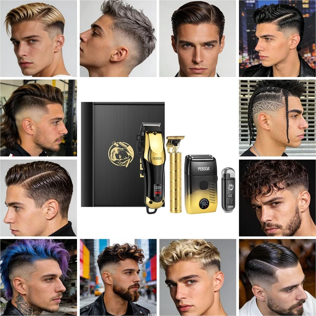 Alt view image 7 of 7 - pebsoa Hair Clippers for Men, 4-in-1 Cordless Grooming Kit with Trimmer | 4-in-1 grooming kit with hair clipper, T-blade trimmer, dual foil shaver and nose trimmer for complete home grooming