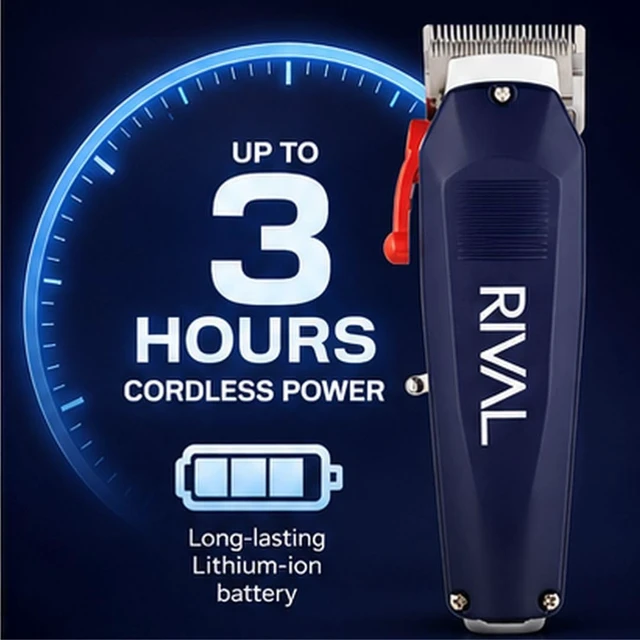 Alt view image 3 of 7 - STYLECRAFT Rival Cordless Hair Clipper with Digital Display & Metal Housing | Supercharged Motor Up To 7500 RPM, Ceramic Blade, Up To 3-Hr Runtime, LED Display, Zero-Gap, Professional Grade