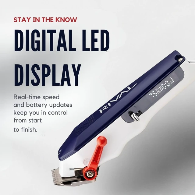 Alt view image 6 of 7 - STYLECRAFT Rival Cordless Hair Clipper with Digital Display & Metal Housing | Supercharged Motor Up To 7500 RPM, Ceramic Blade, Up To 3-Hr Runtime, LED Display, Zero-Gap, Professional Grade