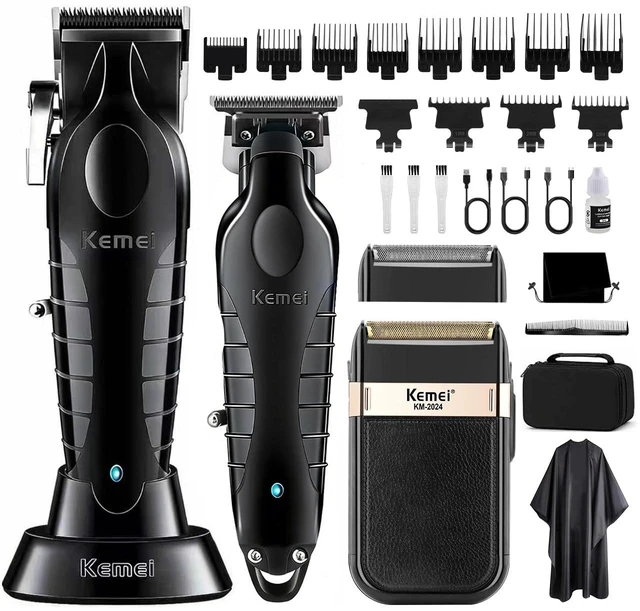 Main image of KEMEI Professional Hair Clippers, Beard Trimmers, Electric Shaver Set for Men, Cordless Barber Clipper Beard Trimmer, Rechargeable Fade Clipper Haircutting Kit
