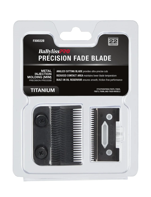 Alt view image 2 of 4 - BaBylissPRO Black Titanium Precision Fade Blade MIM Process