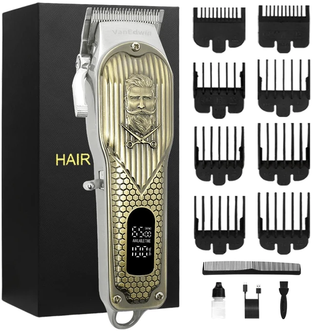 Main image of VanEdwin Heavy-Duty Professional Hair Clippers for Men, High-Power Professional Barber Clippers, Mens Hair Trimmer and Beard Trimmer, All Metal Housing, Corded and Cordless Operation