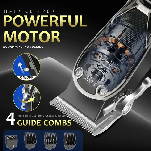 Alt view image 3 of 7 - LQT Hair Clippers for Men 4-in-1 Cordless Clippers Set Beard and Mustache Trimmer for Men Electric Shaver Nose and Ear Hair Trimmer with Comb, Wrap, Bag, to Son Husband Father Men's Gifts
