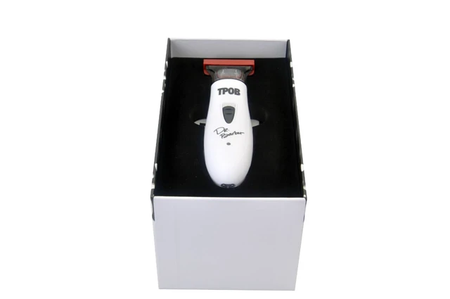 Alt view image 3 of 7 - TPOB Ghost X Beard Trimmer for Men - Professional Hair Trimmer, 7000 RPM Cordless T-Blade Edger Clipper with DLC Blade, Rechargeable Electric Beard Shaver, Whisper Quiet for Barber & Home Use (White)
