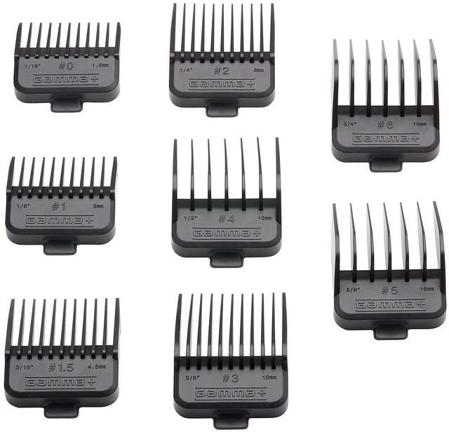 Main image of Gamma+ Professional Dub Magnetic Hair Clipper Guards from 1/16 to 3/4" | Premium Neodymium