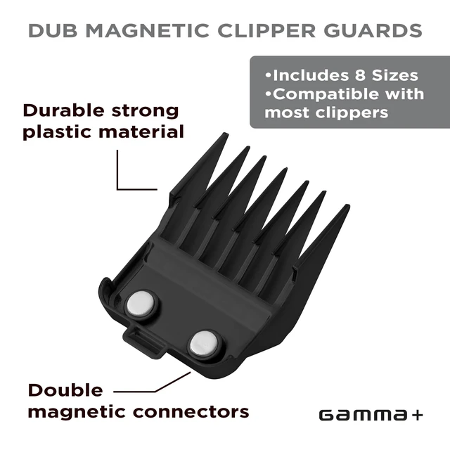 Alt view image 3 of 6 - Gamma+ Professional Dub Magnetic Hair Clipper Guards from 1/16 to 3/4" | Premium Neodymium