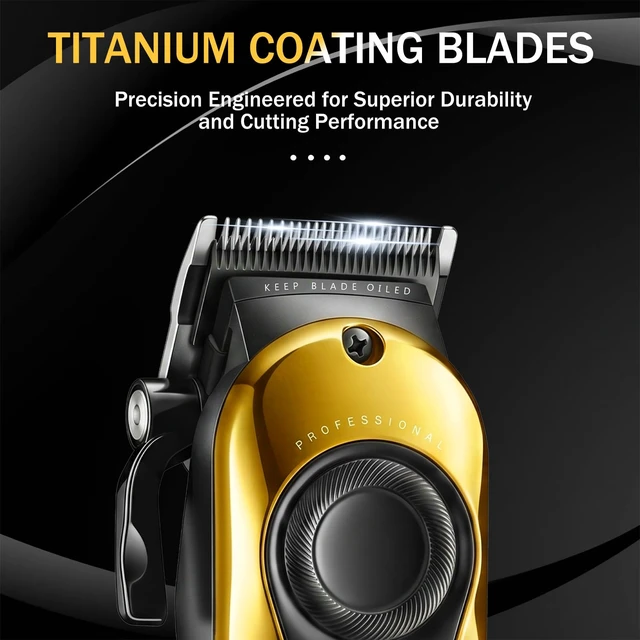 Alt view image 2 of 7 - VGR 170 Professional Cordless Hair Clippers for Men with Titanium Blades | 2000mAh Battery, 200min Runtime, LED Display, 6 Guide Combs, Oil, Complete Haircut Kit for Barber, Home & Travel