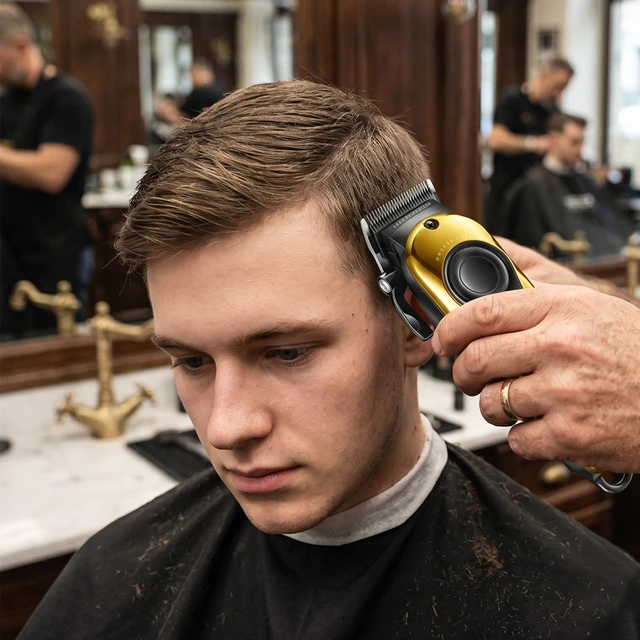 Alt view image 7 of 7 - VGR 170 Professional Cordless Hair Clippers for Men with Titanium Blades | 2000mAh Battery, 200min Runtime, LED Display, 6 Guide Combs, Oil, Complete Haircut Kit for Barber, Home & Travel
