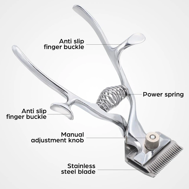 Alt view image 3 of 7 - POPETPOP 3pcs Manual Hair Clippers and Set Vintage Operation Non-Electric Hairdressing Tool for Quick and Silent Hair Cutting