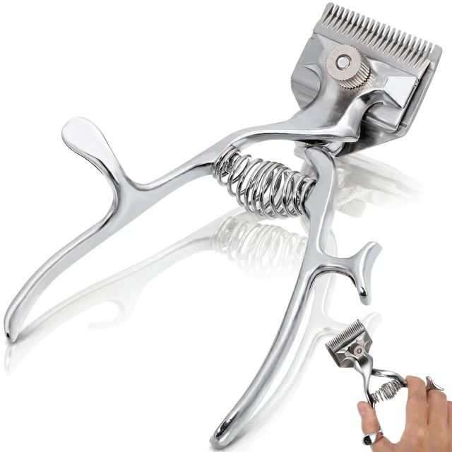 Main image of POPETPOP 3pcs Manual Hair Clippers and Set Vintage Operation Non-Electric Hairdressing Tool for Quick and Silent Hair Cutting
