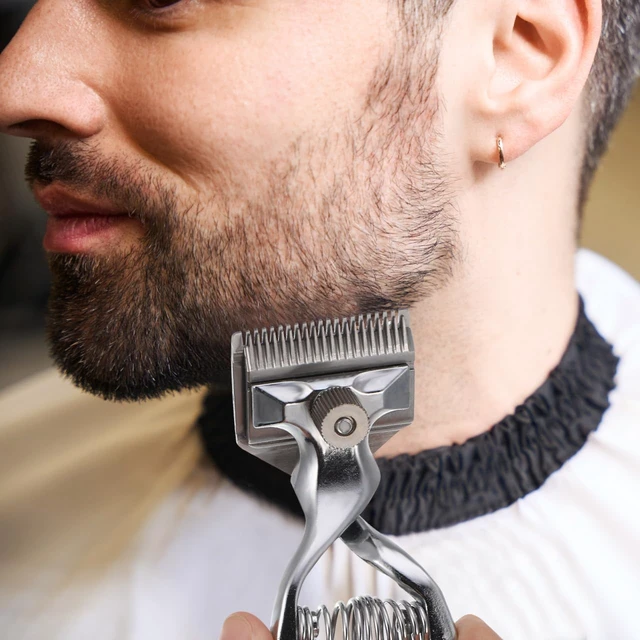 Alt view image 7 of 7 - POPETPOP 3pcs Manual Hair Clippers and Set Vintage Operation Non-Electric Hairdressing Tool for Quick and Silent Hair Cutting