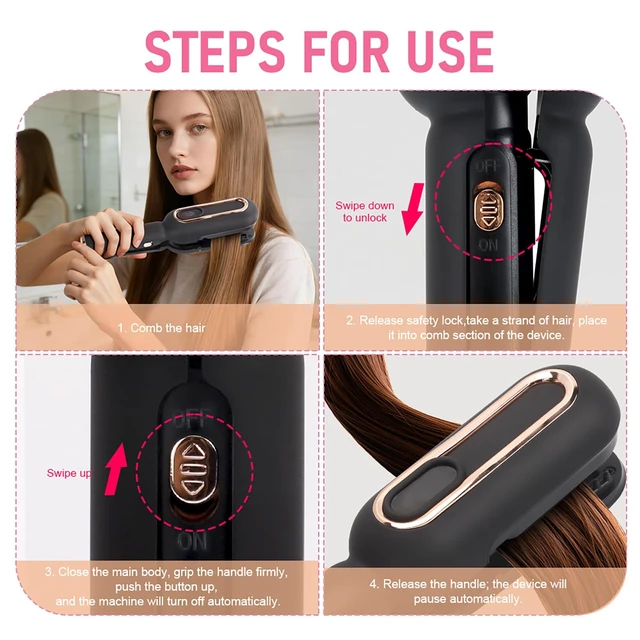 Alt view image 5 of 7 - yaxiuuy Cordless Split Ends Hair Trimmer for Women Rechargeable & LED Light | Split End Trimmer 2H Fast Charge Hair Ends Repair, Frizz Control & Damage Prevention for Silky Smooth Results