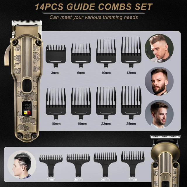 Alt view image 2 of 7 - Scttomon Beard Trimmer Kit Hair Clipper Set Professional Electric Foil Shaver Razor for Men Haircutting Machine for Barber Clippers and Trimmers Grooming Kit Nose Body Hair Trimmer